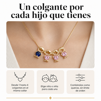 Collar de Colgantes Personalizados de Hijos